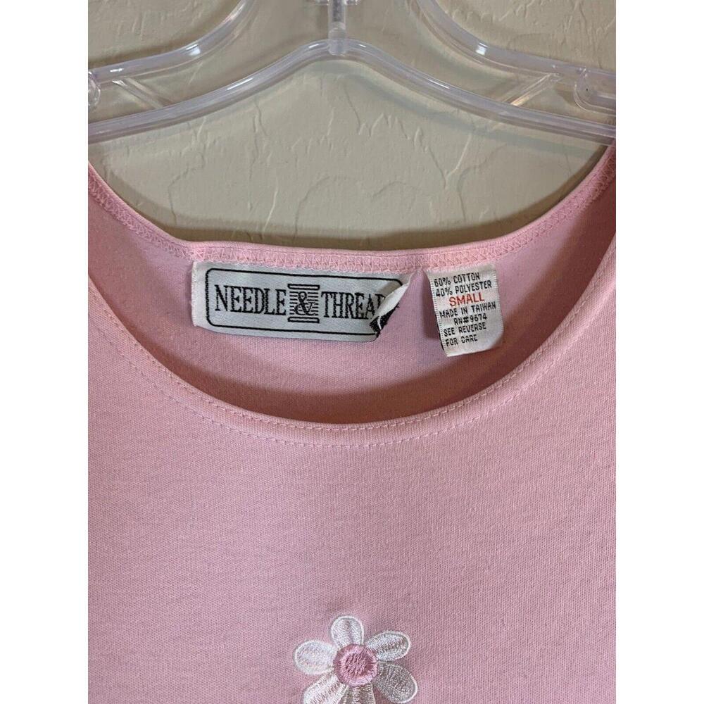 NEEDLE & THREAD T-SHIRT Maxi Dress Pink White Flowers 0067 - Picture 5 of 6